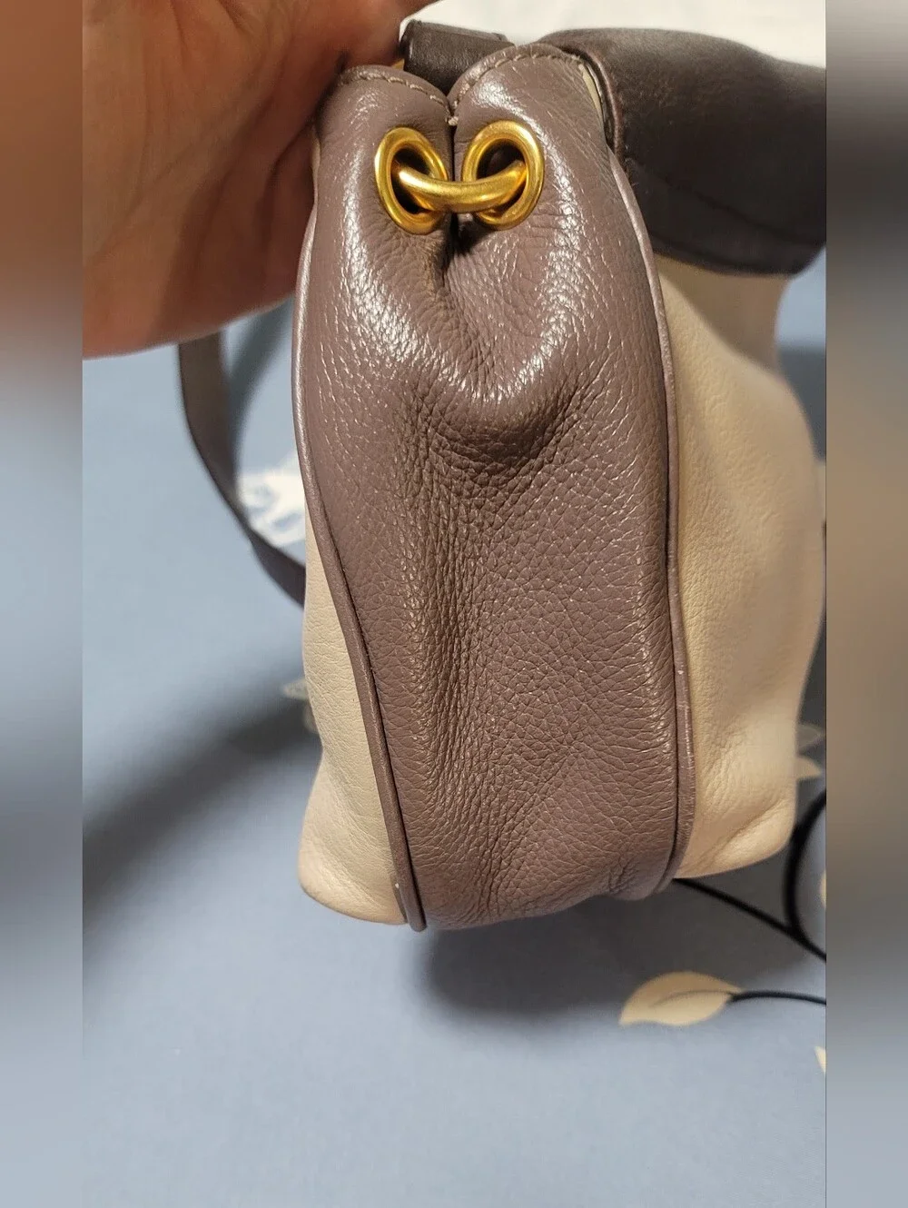 Marc by Marc Jacobs Taupe/Brown Pebbled Leather Shoulder/Crossbody Bag - Picture 9 of 16